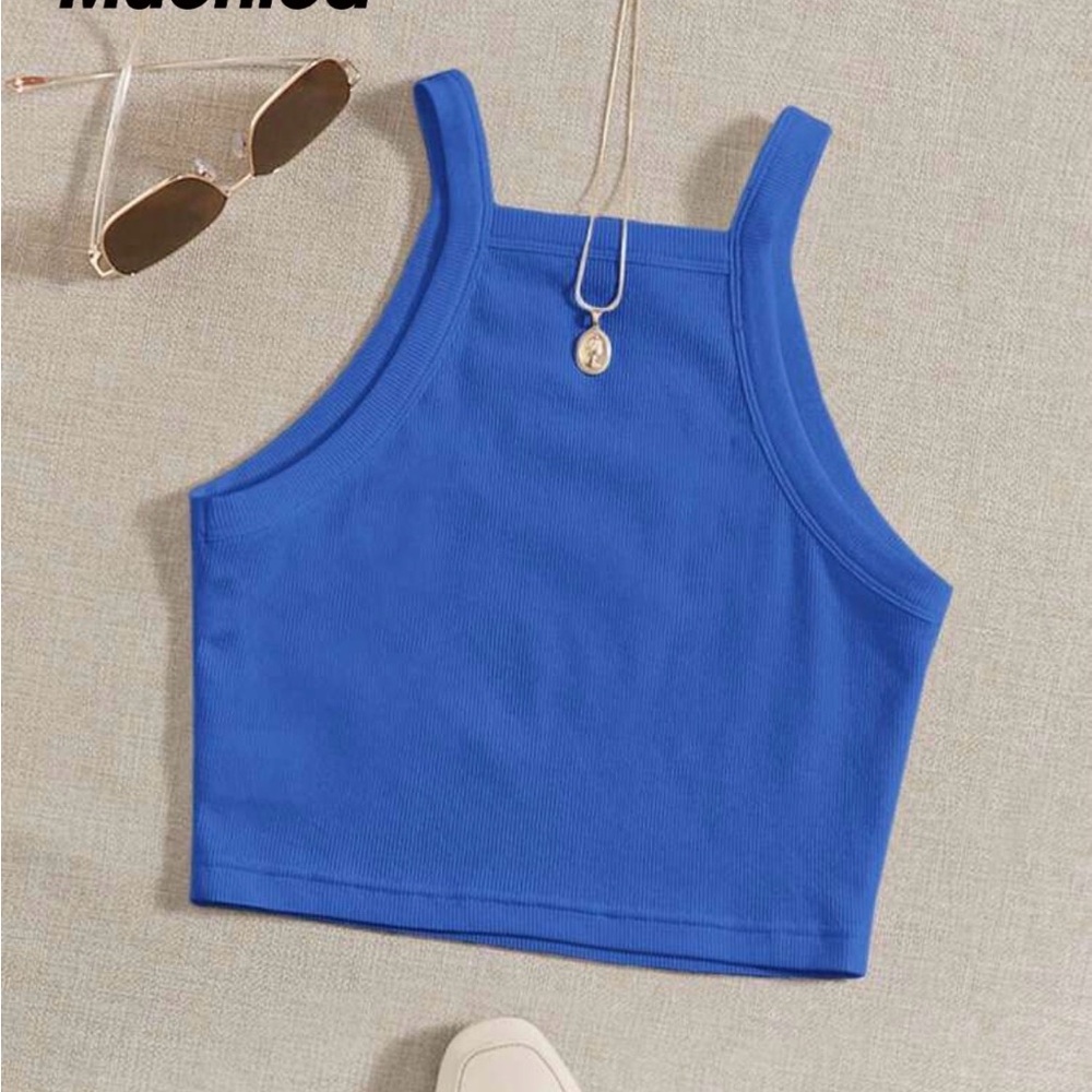 Extra Small blue haltered SHEIN top